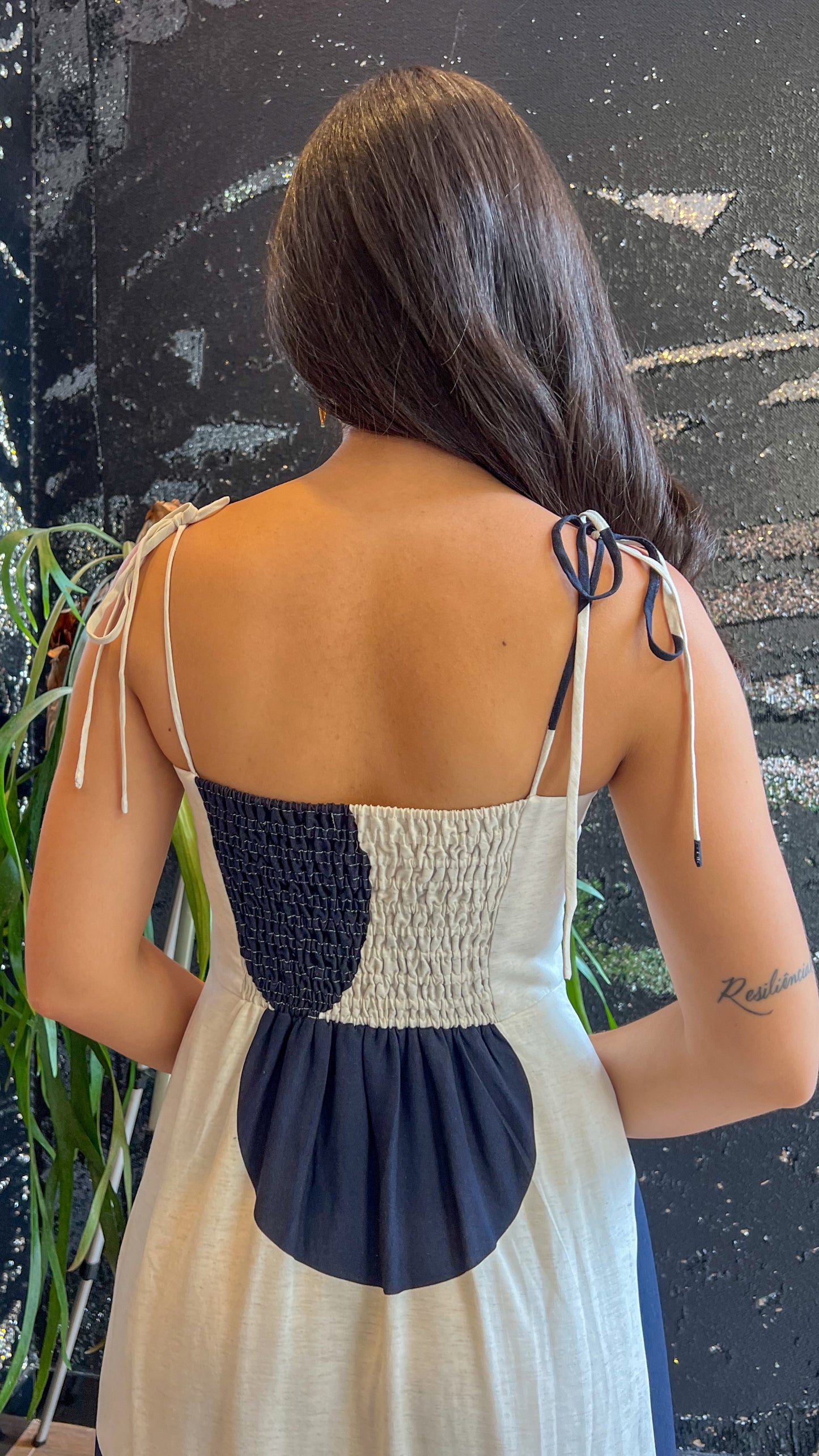 Vestido longo de alça Fernanda